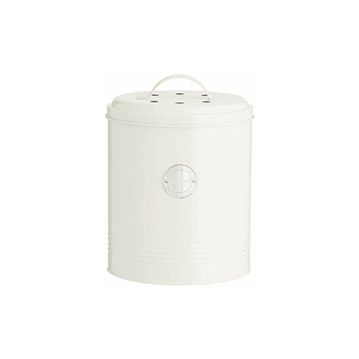 Typhoon - Contenitore per composti, con filtri al carbonio, acciaio, 2,5 l, crema, 2,6 litri