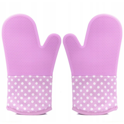 Un paio di guanti da giardinaggio Guanti isolanti in silicone Guanti da cucina viola características