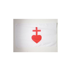 AZ FLAG Bandiera Sacro Cuore di Gesù 150x90cm - Bandiera CATTOLICA Francese 90 x 150 cm Foro per Asta características