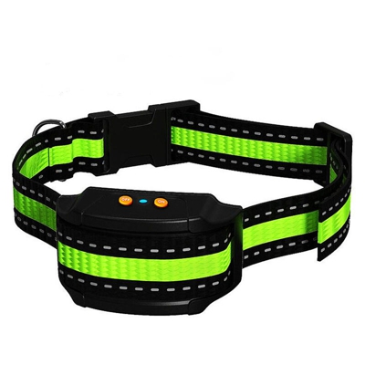 Collana anti-abbaiare, versione 2020, con vibrazioni, suoni e scosse elettriche, collana di moduli di rilevamento intelligente per cani grandi, medi
