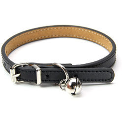 Perle Rareit - Collana in pelle per gatti e cuccioli, regolabile 20 cm-27cm cm-nero características