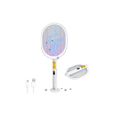 Chenci Racchetta Zanzare con Luce UV Elettrico USB Ricaricabile Pieghevole Anti Insetti Racchetta,4000Volts, Swatter Zanzare Elettrico Killer/Insetti