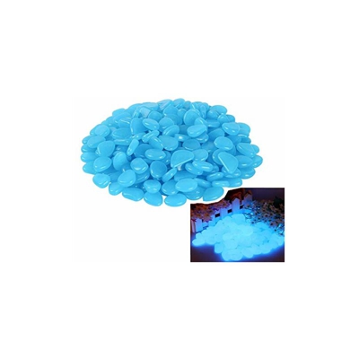 Honlena - Pietra luminosa, pietre luminose blu, 200 pezzi, pietre luminose, ciottoli artificiali, pietre decorative per la notte, per giardino,