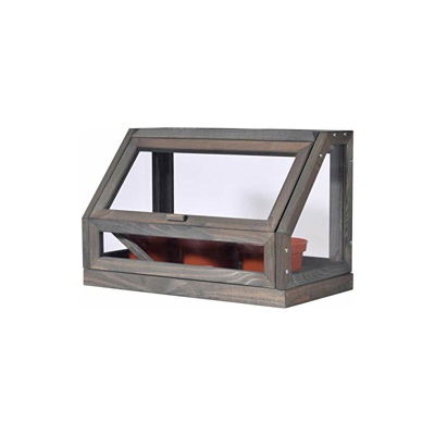 29168FSCe - Mini Serra per Piante e Erbe aromatiche, con vasi, 38 x 20 x 24,5 cm, Colore: Antracite - Dobar