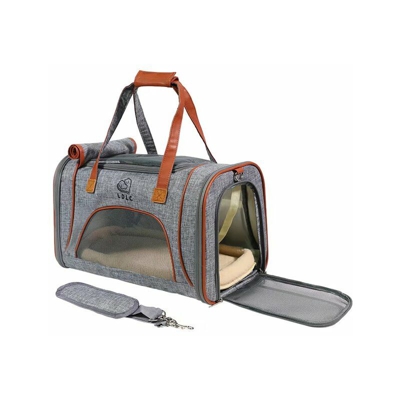 Borsa a tracolla pieghevole Pieghevole Borsa a tracolla Transport Cat Puppies Extensible Back Torna indietro per cane Piccolo animale con filetto