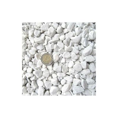 Ghiaia tipo marmo di Carrara, colore bianco, grana 18-25Â mm