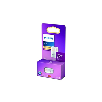 Philips Led - Philips Lampadina LED Capsule, Equivalente a 28W, Attacco G4, Luce Bianca Calda, non Dimmerabile