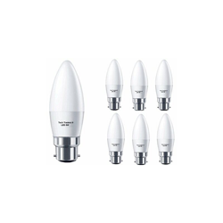 C37 - Lampadina a baionetta B22 da 5 W, equivalente a incandescenza, 400 lm, non dimmerabile BC LED, confezione da 6 (bianco freddo 6000 K), 5 W características