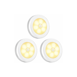 Luce notturna con sensore di movimento, autoadesiva, con sensore di movimento magnetico per auto ON/OFF, 6 LED ultra luminosi, per armadio, per precio