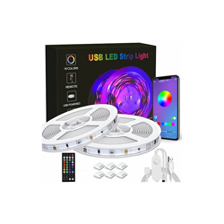 Striscia LED 10 m, strisce di luce USB LED Smart RGB che cambia colore luci di striscia per camera da letto musica sincronizzazione con telecomando e características