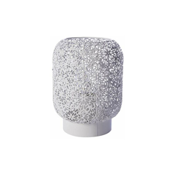 Lampada da Comodino Zephir Lampada Decorativa Metallo 40W Bianco ø 15x20cm - Lussiol precio