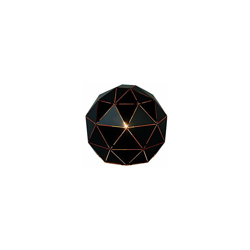 lampada tavolo sferica, struttura Triangoli E27, Nero/Oro - Interfan en oferta