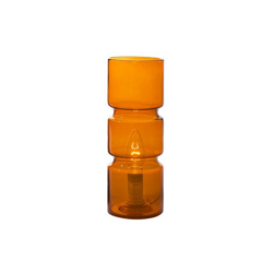 Lampada da comodino Biblo, lampada decorativa vetro, 40 W, arancione, ø 10 x H 14 cm en oferta
