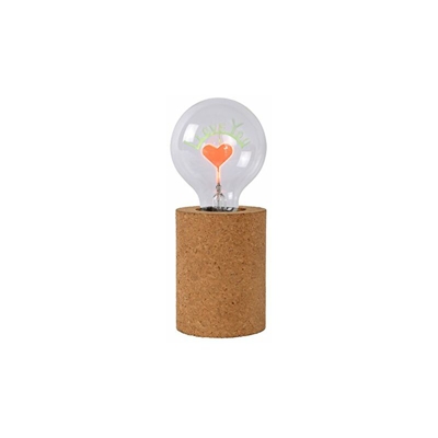 Corky-Å? 8Â cm lampada da tavolo led 1Â X 3Â W 1700Â K di marrone, Legno, E27, 3Â W, Brown, 8Â x 8Â x 19Â cm - Lucide