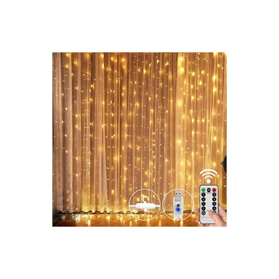 Tenda luminosa con 300 LED USB, 3 m x 3 m, con 8 modalitÃ , impermeabile, per decorazione di feste, camera da letto, matrimonio, giardino,