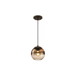 63668 â?? Lampada a sospensione a una luce da interno, finitura in bronzo lucidato a olio con vetro ambrato - Westinghouse Lighting en oferta