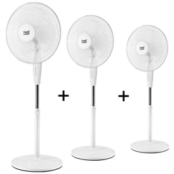 Tre Ventilatori A Piantana, Arifi, 40w, Bianchi, Metallo E Policarbonato Bianco, Lba Home. en oferta