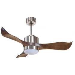 Ventilatore Da Soffitto, Modulo, 106cm, Cromo / legno, Con Luce, Destratificatore, Iper-silenzioso, Klassfan en oferta