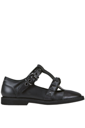 T-bar leather ballerinas en oferta