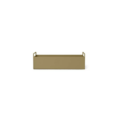 Ferm Living 1104263188 - Contenitore per piante in metallo verniciato a polvere, 45 x 17 x 16,5 cm, colore: Verde oliva características