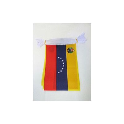 AZ FLAG Ghirlanda 6 Metri 20 Bandiere Venezuela 21x15cm - Bandiera VENEZUELANA 15 x 21 cm - Festone BANDIERINE