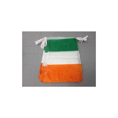Ghirlanda 12 Metri 20 Bandiere Irlanda 45x30cm - Bandiera Irlandese 30 x 45 cm - Festone BANDIERINE - Az Flag