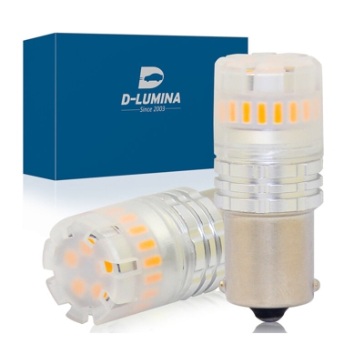 LEDLUX LSD9402 Lampada Led 1156 BA15S P21W Canbus Ambra Arancione 12V No Polarita IP67 Illuminazione 360 Gradi