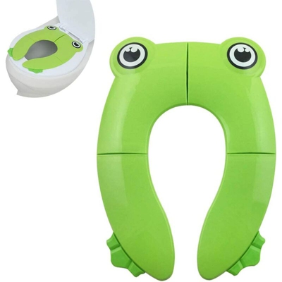 Riduttore WC Sedile per bambini da viaggio pieghevole per bambini Comfort Attrezzature PP con 4 pattini antiscivolo in silicone e 1 borsa di