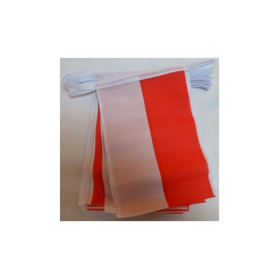 Ghirlanda 12 Metri 20 Bandiere Monaco 45x30cm - Bandiera MONEGASCA 30 x 45 cm - Festone BANDIERINE - Az Flag