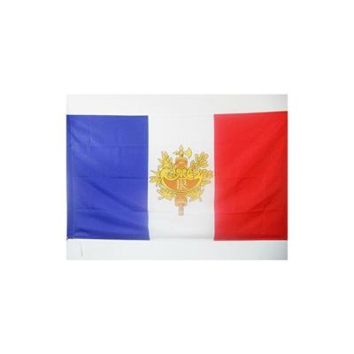 AZ FLAG Bandiera Francia con Stemma 150x90cm - Bandiera Francese con Blasone 90 x 150 cm Foro per Asta
