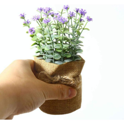 Borsa di tela di juta Piccola simulazione di Milano simulazione fiore finto fiore simulazione pianta verde piatto piccolo bonsai creativo decorazione en oferta