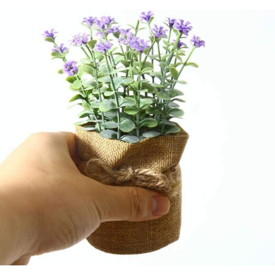 Borsa di tela di juta Piccola simulazione di Milano simulazione fiore finto fiore simulazione pianta verde piatto piccolo bonsai creativo decorazione
