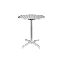 U423Â rotonda piedistallo tavolo bistrÃ², in acciaio INOX, flip top, 600Â mm, colore: Argento - Bolero precio