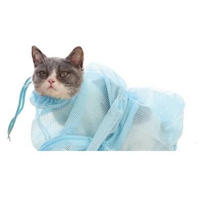 Perle Rareit - Sacchetto di lavaggio gatto pulito e ordinato per animali domestici, sacchetto di lavaggio per gatti antigraffio, unghie tagliata,
