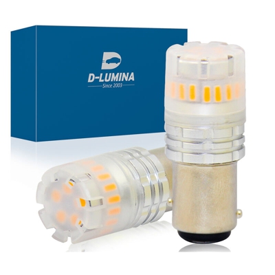 LEDLUX LSD9405 Lampada Led 1157 BAY15D P21/5W Canbus Arancione Ambra 12V No Errore IP67 Illuminazione 360 Gradi