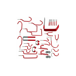 Set Appendini & Ganci, Set da 30 pz., Assortiti, Universali, Multiuso, Rivestimento PVC, Casa & Garage, rossi - Relaxdays características