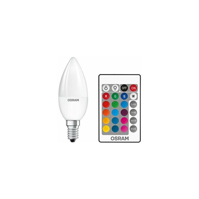LED Retrofit RGBW Lampade con Telecomando Pacco da 4 x Lampadina LED, Attacco: E27, Bianca Calda, 2700 K, 9 W, Equivalenti a 60 W, Opaco, LED STAR