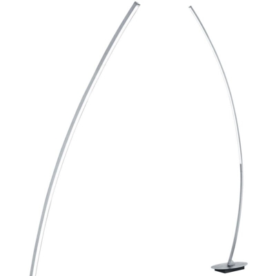Reality Solo Piantana LED, Curva Integriert, 11 W, Alluminio Spazzolato, 35 x 15 x 158 cm
