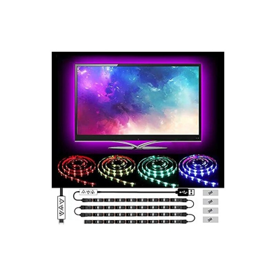 Nastro LED intelligente, striscia luminosa LED 5050 RGB SMD multicolore, striscia LED luminosa con telecomando cambiamento (2 m) - L8star