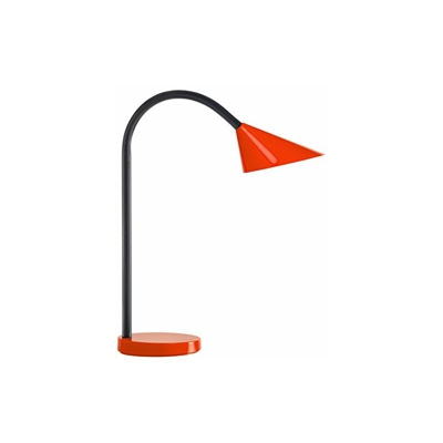 Unilux 400077406 Lampada Sol da Tavolo a LED 7.4 W, Moderna, Interruttore On-Off sul Cavo, per Cameretta, Ufficio, Scrivania, Colore Rosso - Favorit