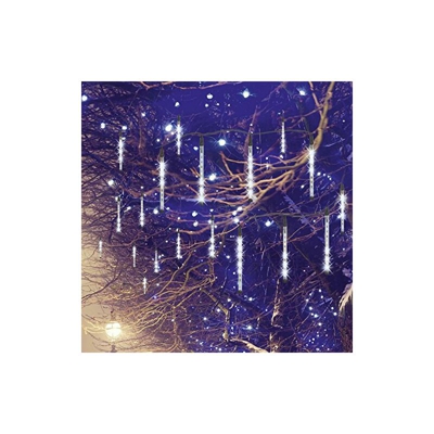 Ghirlanda luminosa a LED con effetto meteorite, in plastica, 4 W, colore: nero (cavo), lunghezza 8 m - Easymaxx