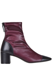 Stretch fabric and leather ankle boots características