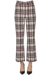 Checked print trousers precio