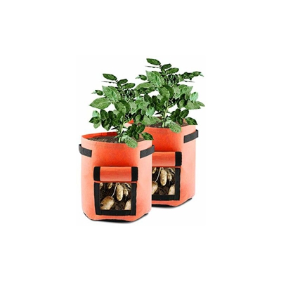 Sunshine Smile Grow Bag - Sacco per piante e patate, durevole, traspirante, per piante, pomodori, patate