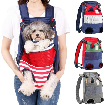 Zaino per cani - uno zaino per animali domestici con gambe frontali, adatto a cani di piccole e medie dimensioni, borse da viaggio a mani libere per