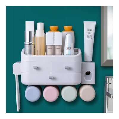 Staffa del bagno a muro Supporto per il bagno Dentifricio 4 tazze