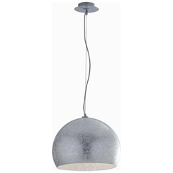 I-VANITY / S40 SIL - Lampadario a palla schiacciata argento 60 watt E27 características
