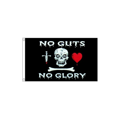 AZ FLAG Bandiera Pirata No Guts No Glory 150x90cm - Bandiera dei Pirati - Teschio 90 x 150 cm