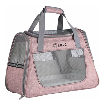 Borsa per animali domestici Grande finestra laterale Seamless Seamless Seamless Travel One Spalla Pet Bag Borsa per gatti rosa portatile