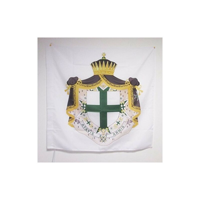 AZ FLAG Bandiera Ordine di San Lazzaro di GERUSALEMME 90x90cm - Bandiera Ordine Militare di Saint Lazare 90 x 90 cm Foro per Asta